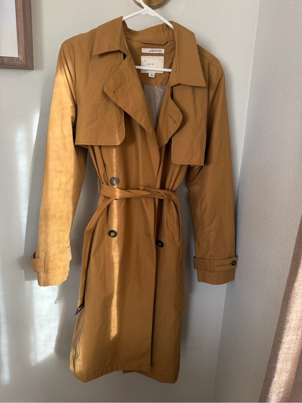 a new day Camel Tan Trench Coat with Belt